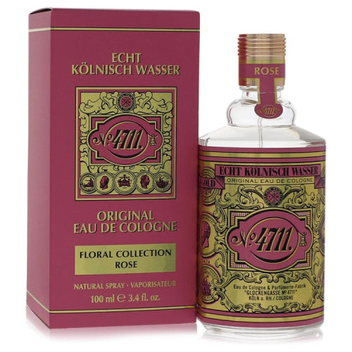 4711 Floral Collection Rose by 4711Eau De Cologne Spray (Unisex) 3.4 oz 3.4 oz / 100 ml / Alcohol, Amber, Woody, Aldehyde, Oils Unisex