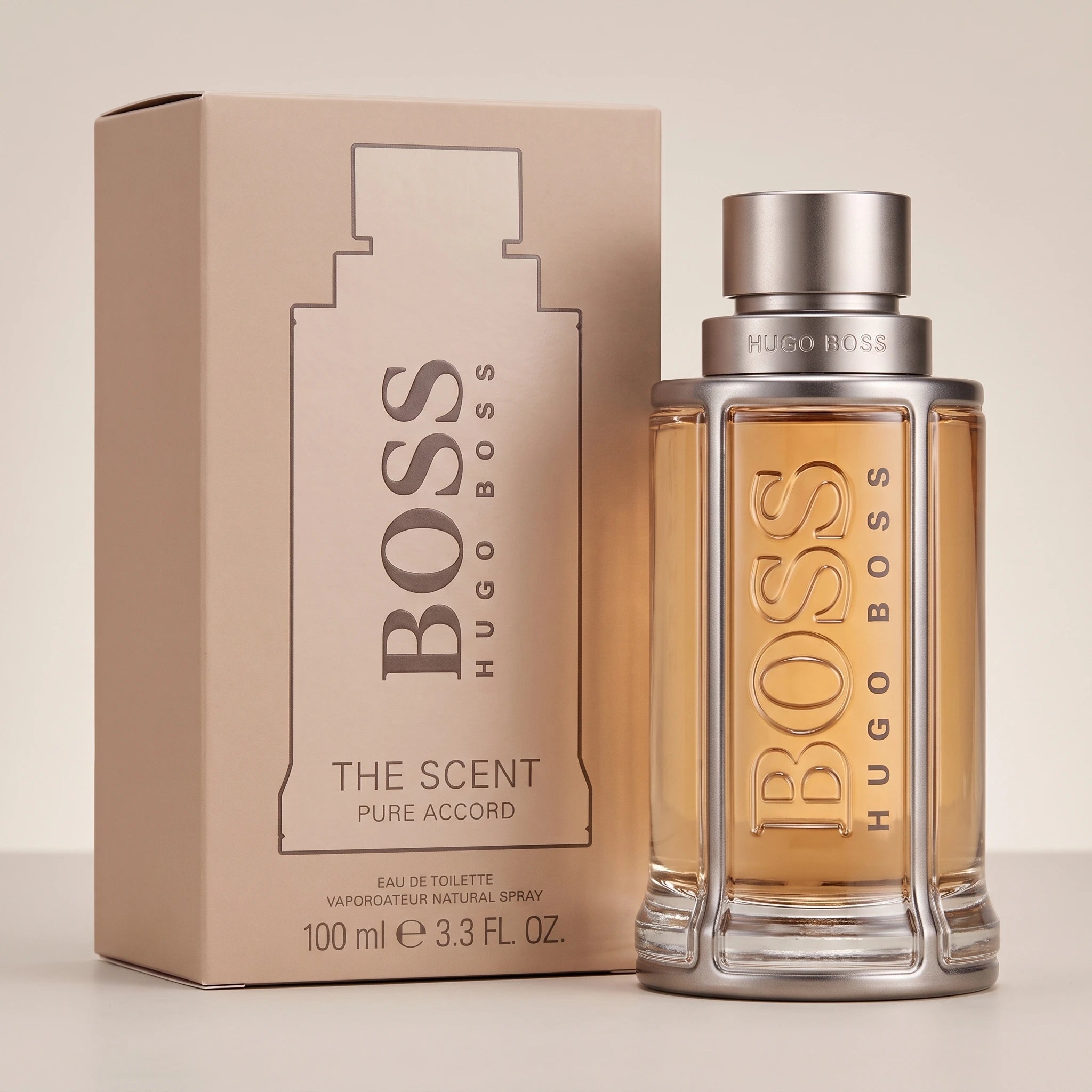 Boss The Scent Pure Accord by Hugo Boss Eau De Toilette Spray for Men 3.3 oz | Boss The Scent Pure Accord by Hugo Boss Eau De Toilette Spray for Men 3.3 oz - Long-Lasting Fragrance | Hugo Boss
