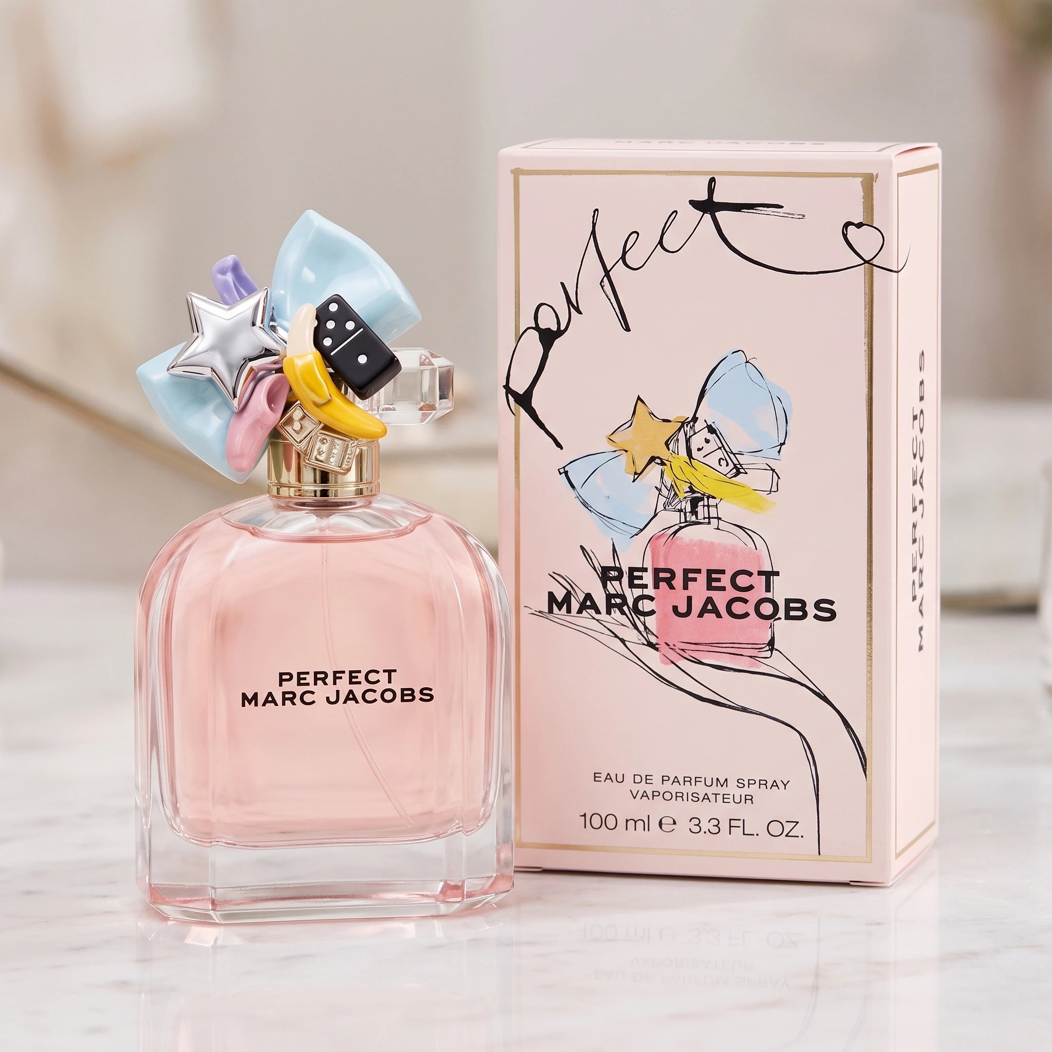 Marc Jacobs Perfect by Marc Jacobs Eau De Parfum Spray 3.3 oz for Women - Flirty Aroma | Marc Jacobs Perfect Eau De Parfum 3.3 oz for Women | Captivating Fragrance - Marc Jacobs