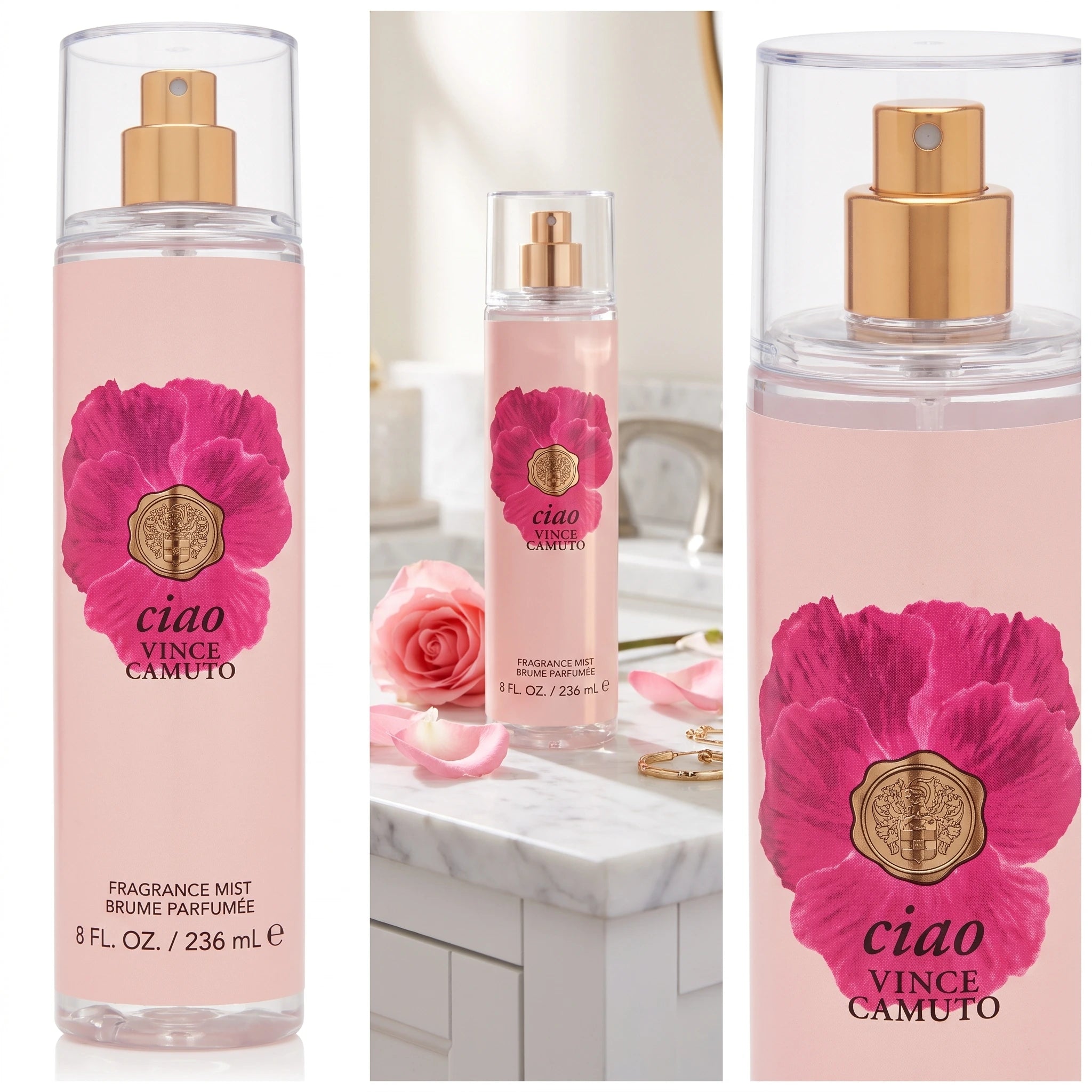 Vince Camuto Ciao by Vince Camuto Body Mist 8 oz for Women - Warm Fruity Floral Fragrance | Vince Camuto Ciao Body Mist 8 oz - Refreshing Floral Fragrance | Vince Camuto