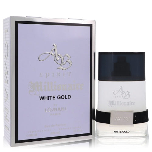 Ab Spirit Millionaire White Gold by LomaniEau De Parfum Spray 3.3 oz 3.3 oz / 100 ml / Alcohol, Amber, Woody, Aldehyde, Oils Men