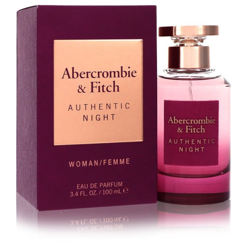 Abercrombie & Fitch Authentic Night by Abercrombie & FitchEau De Parfum Spray 3.4 oz 3.4 oz / 100 ml / Alcohol, Amber, Woody, Aldehyde,