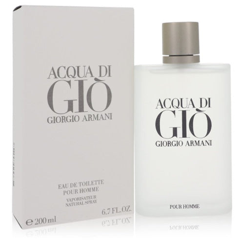 Acqua Di Gio by Giorgio ArmaniEau De Toilette Spray 6.7 oz 6.7 oz / 200 ml / Alcohol, Amber, Woody, Aldehyde, Oils Men