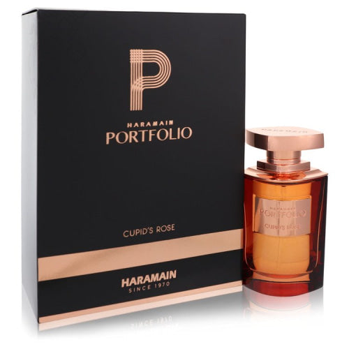 Al Haramain Portfolio Cupid’s Rose by Al HaramainEau De Parfum Spray (Unisex) 2.5 oz 2.5 oz / 75 ml / Alcohol, Amber, Woody, Aldehyde, Oils