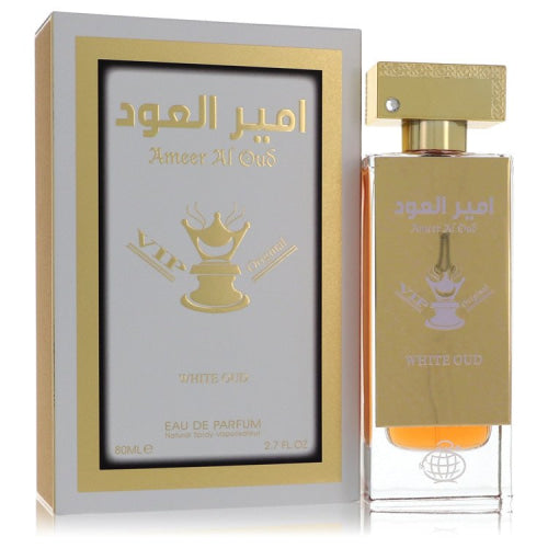 Ameer Al Oud Vip Original White Oud by Fragrance WorldEau De Parfum Spray (Unisex) 2.7 oz 2.7 oz / 80 ml / Alcohol, Amber, Woody, Aldehyde,
