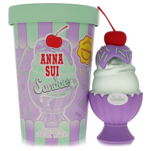 Anna Sui Sundae Violet Vibe by Anna SuiEau De Toilette Spray 1.7 oz 1.7 oz / 50 ml / Alcohol, Amber, Woody, Aldehyde, Oils Women
