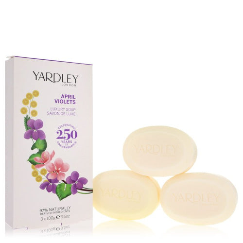 April Violets by Yardley London3 x 3.5 oz Soap 3.5 oz 3.5 oz / 104 ml / Alcohol, Amber, Woody, Aldehyde, Oils Women