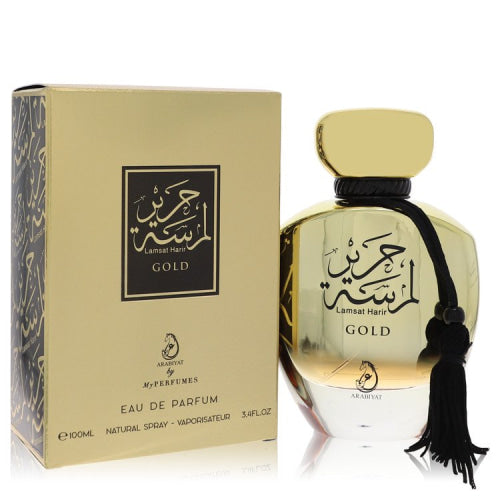 Arabiyat Lamsat Harir Gold by My PerfumesEau De Parfum Spray 3.4 oz 3.4 oz / 100 ml / Alcohol, Amber, Woody, Aldehyde, Oils Women