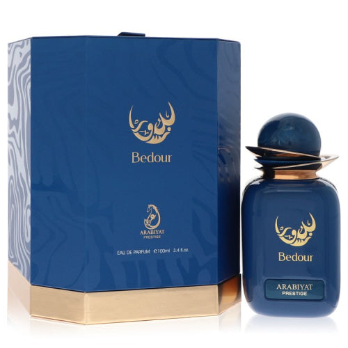 Arabiyat Prestige Bedour by Arabiyat PrestigeEau De Parfum Spray (Unisex) 3.4 oz 3.4 oz / 100 ml / Alcohol, Amber, Woody, Aldehyde, Oils