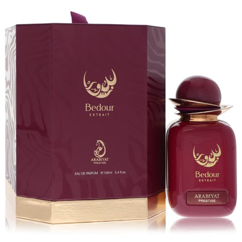 Arabiyat Prestige Bedour Extrait by Arabiyat PrestigeEau De Parfum Spray (Unisex) 3.4 oz 3.4 oz / 100 ml / Alcohol, Amber, Woody, Aldehyde,