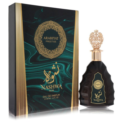 Arabiyat Prestige Nashwa Noir by Arabiyat PrestigeEau De Parfum Spray (Unisex) 3.4 oz 3.4 oz / 100 ml / Alcohol, Amber, Woody, Aldehyde,