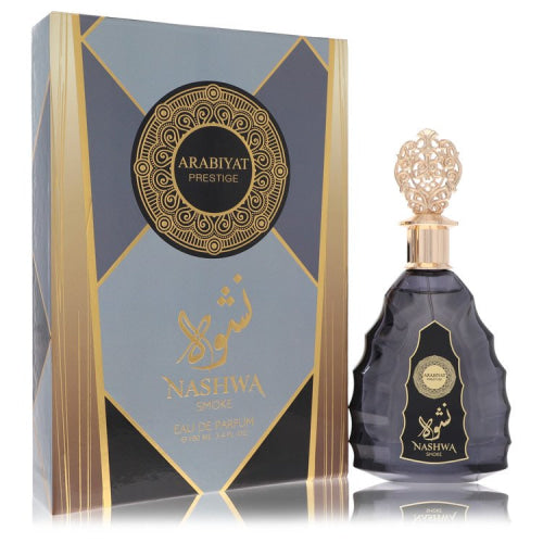 Arabiyat Prestige Nashwa Smoke by Arabiyat PrestigeEau De Parfum Spray (Unisex) 3.4 oz 3.4 oz / 100 ml / Alcohol, Amber, Woody, Aldehyde,