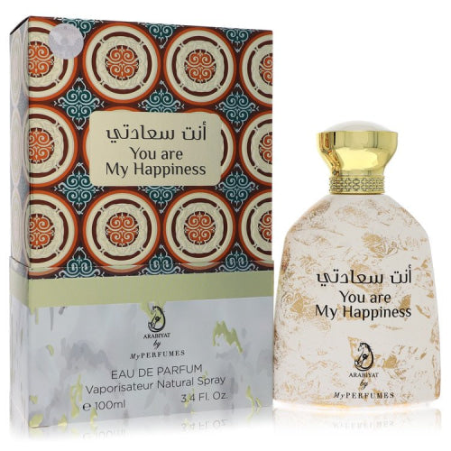 Arabiyat You Are My Happiness by My PerfumesEau De Parfum Spray (Unisex) 3.4 oz 3.4 oz / 100 ml / Alcohol, Amber, Woody, Aldehyde, Oils