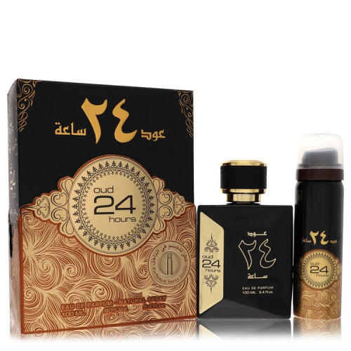 Ard Al Zaafaran Oud 24 Hours by Al ZaafaranEau De Parfum Spray + 1.7oz Perfumed Spray (Unisex) 3.4 oz 3.4 oz / 100 ml / Alcohol, Amber,