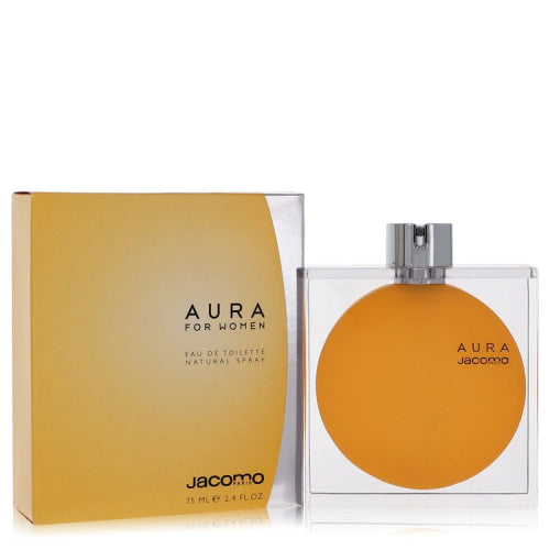 Aura by JacomoEau De Toilette Spray 2.4 oz 2.4 oz / 71 ml / Alcohol, Amber, Woody, Aldehyde, Oils Women