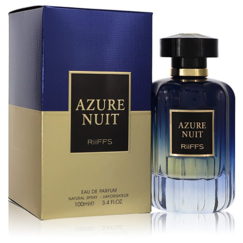 Azure Nuit by RiiffsEau De Parfum Spray 3.4 oz 3.4 oz / 100 ml / Alcohol, Amber, Woody, Aldehyde, Oils Men