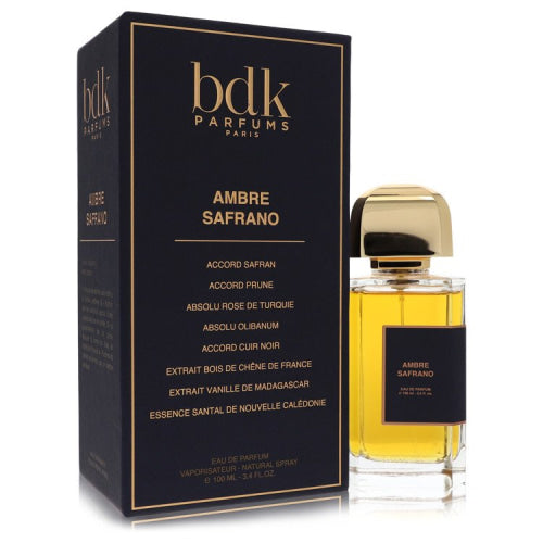 Bdk Ambre Safrano by Bdk ParfumsEau De Parfum Spray (Unisex) 3.4 oz 3.4 oz / 100 ml / Alcohol, Amber, Woody, Aldehyde, Oils Unisex