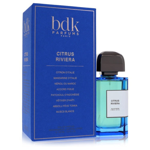 BDK Citrus Riviera by BDK ParfumsEau De Parfum Spray (Unisex) 3.4 oz 3.4 oz / 100 ml / Alcohol, Amber, Woody, Aldehyde, Oils Unisex