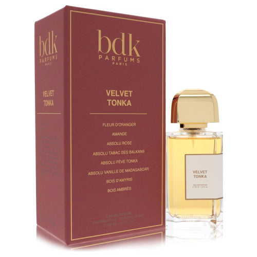 Bdk Velvet Tonka by Bdk ParfumsEau De Parfum Spray (Unisex) 3.4 oz 3.4 oz / 100 ml / Alcohol, Amber, Woody, Aldehyde, Oils Unisex