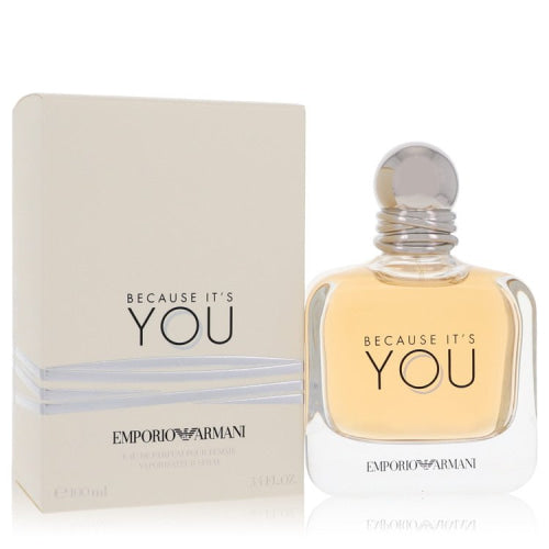 Because It’s You by Giorgio ArmaniEau De Parfum Spray 3.4 oz 3.4 oz / 100 ml / Alcohol, Amber, Woody, Aldehyde, Oils Women