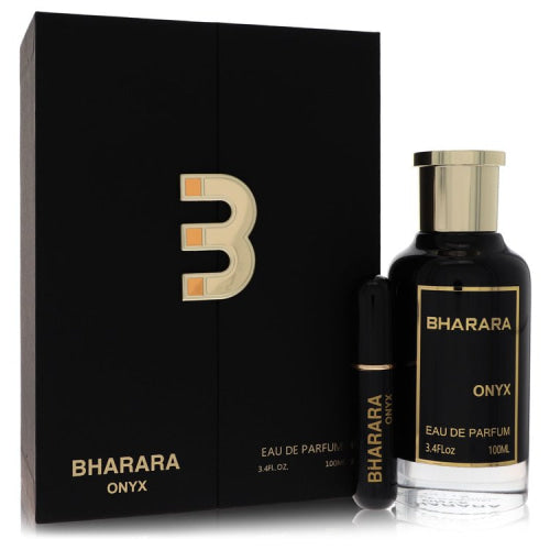 Bharara Onyx by Bharara BeautyEau De Parfum Spray 3.4 oz 3.4 oz / 100 ml / Alcohol, Amber, Woody, Aldehyde, Oils Men