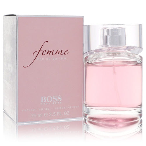 Boss Femme by Hugo BossEau De Parfum Spray 2.5 oz 2.5 oz / 75 ml / Alcohol, Amber, Woody, Aldehyde, Oils Women