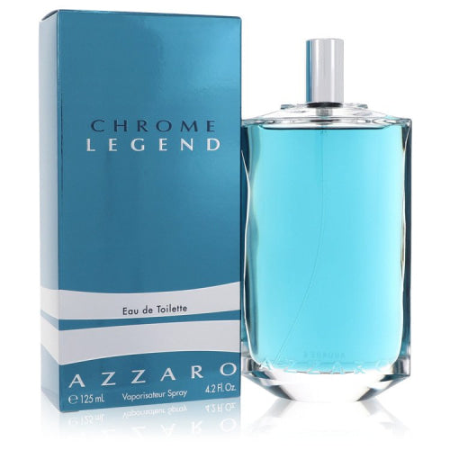 Chrome Legend by AzzaroEau De Toilette Spray 4.2 oz 4.2 oz / 125 ml / Alcohol, Amber, Woody, Aldehyde, Oils Men