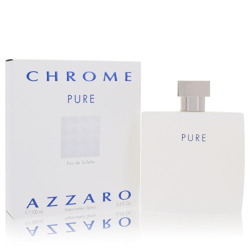 Chrome Pure by AzzaroEau De Toilette Spray 3.4 oz 3.4 oz / 100 ml / Alcohol, Amber, Woody, Aldehyde, Oils Men