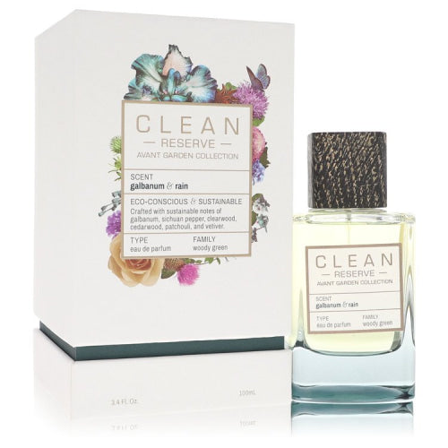Clean Reserve Galbanum & Rain by CleanEau De Parfum Spray (Unisex) 3.4 oz 3.4 oz / 100 ml / Alcohol, Amber, Woody, Aldehyde, Oils Unisex