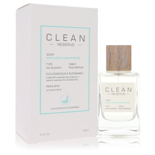 Clean Reserve Warm Cotton by CleanEau De Parfum Spray 3.4 oz 3.4 oz / 100 ml / Alcohol, Amber, Woody, Aldehyde, Oils Women