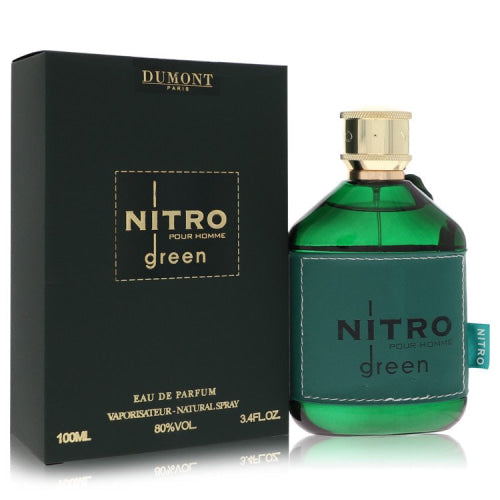 Dumont Nitro Green by Dumont ParisEau De Parfum Spray 3.4 oz 3.4 oz / 100 ml / Alcohol, Amber, Woody, Aldehyde, Oils Men