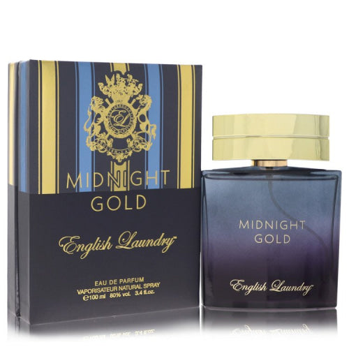 English Laundry Midnight Gold by English LaundryEau De Parfum Spray 3.4 oz 3.4 oz / 100 ml / Alcohol, Amber, Woody, Aldehyde, Oils Men