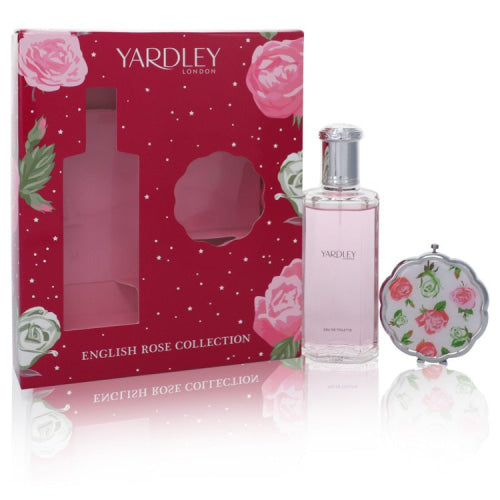 English Rose Yardley by Yardley LondonGift Set -- 4.2 oz Eau De Toilette Spray + Compact Mirror -- / -- / Alcohol, Amber, Woody, Aldehyde,