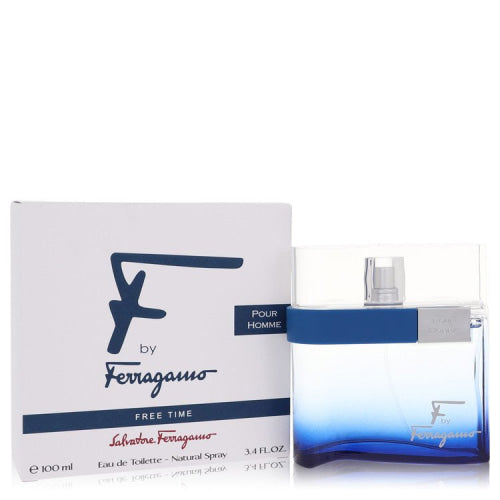 F Free Time by Salvatore FerragamoEau De Toilette Spray 3.4 oz 3.4 oz / 100 ml / Alcohol, Amber, Woody, Aldehyde, Oils Men