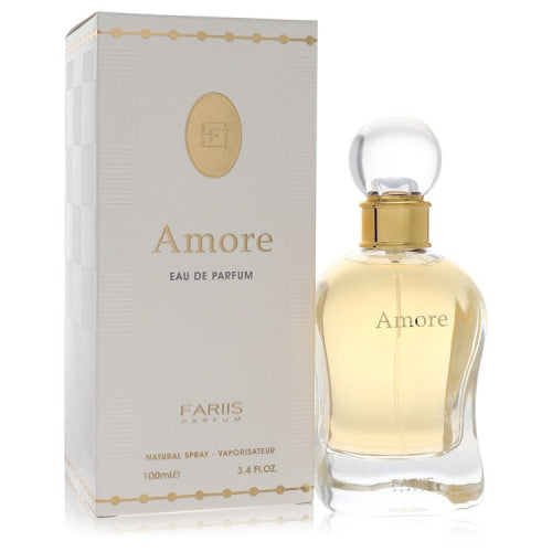Fariis Amore by Fariis ParfumEau De Parfum Spray 3.4 oz 3.4 oz / 100 ml / Alcohol, Amber, Woody, Aldehyde, Oils Women