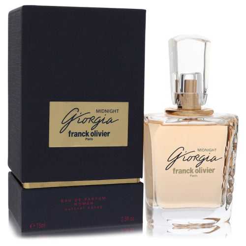 Giorgia Midnight by Franck OlivierEau De Parfum Spray 2.5 oz 2.5 oz / 75 ml / Alcohol, Amber, Woody, Aldehyde, Oils Women