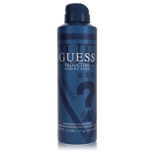 Guess Seductive Homme Blue by GuessBody Spray 6 oz 6 oz / 177 ml / Alcohol, Amber, Woody, Aldehyde, Oils Men