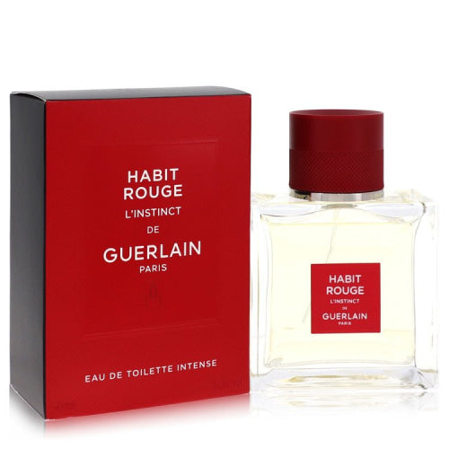 Habit Rouge L’instinct by GuerlainEau De Toilette Intense Spray 1.6 oz 1.6 oz / 50 ml / Alcohol, Amber, Woody, Aldehyde, Oils Men
