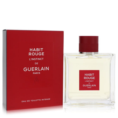 Habit Rouge L’instinct by GuerlainEau De Toilette Intense Spray 3.3 oz 3.3 oz / 100 ml / Alcohol, Amber, Woody, Aldehyde, Oils Men