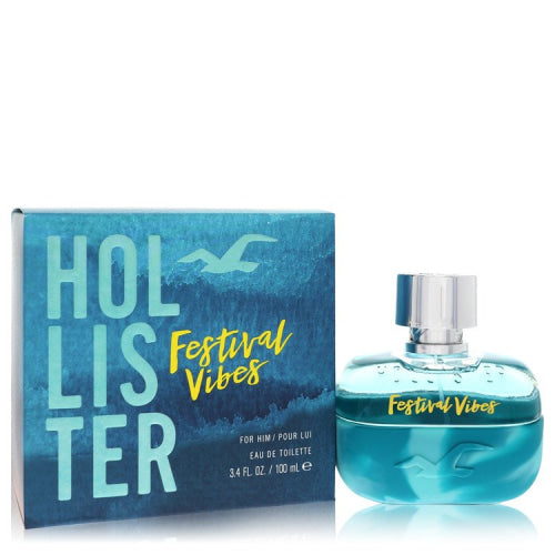 Hollister Festival Vibes by HollisterEau De Toilette Spray 3.4 oz 3.4 oz / 100 ml / Alcohol, Amber, Woody, Aldehyde, Oils Men