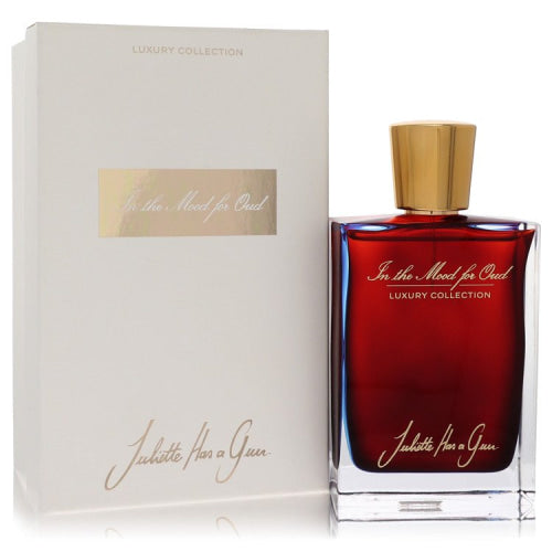 In the Mood for Oud by Juliette Has a GunEau De Parfum Spray (Unisex) 2.5 oz 2.5 oz / 75 ml / Alcohol, Amber, Woody, Aldehyde, Oils Unisex