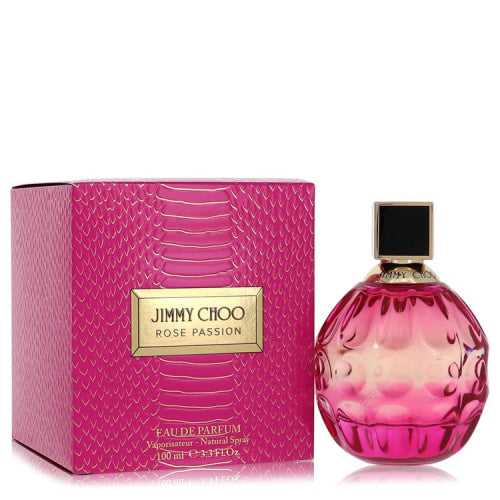 Jimmy Choo Rose Passion by Jimmy ChooEau De Parfum Spray 3.3 oz 3.3 oz / 100 ml / Alcohol, Amber, Woody, Aldehyde, Oils Women