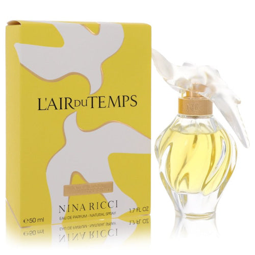L’Air Du Temps by Nina RicciEau De Parfum Spray with Bird Cap 1.7 oz 1.7 oz / 50 ml / Alcohol, Amber, Woody, Aldehyde, Oils Women