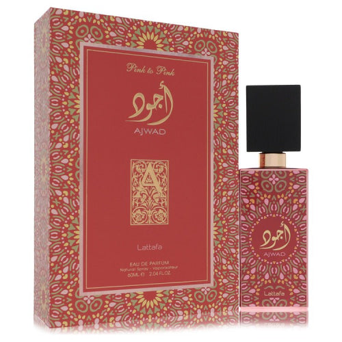Lattafa Ajwad Pink to Pink by LattafaEau De Parfum Spray (Unisex) 2 oz 2 oz / 60 ml / Alcohol, Amber, Woody, Aldehyde, Oils Unisex