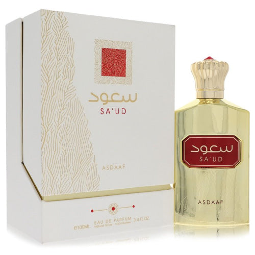 Lattafa Asdaaf Sa’ud by LattafaEau De Parfum Spray (Unisex) 3.4 oz 3.4 oz / 100 ml / Alcohol, Amber, Woody, Aldehyde, Oils Unisex
