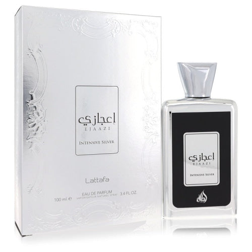 Lattafa Ejaazi Intensive Silver by LattafaEau De Parfum Spray (Unisex) 3.4 oz 3.4 oz / 100 ml / Alcohol, Amber, Woody, Aldehyde, Oils Unisex