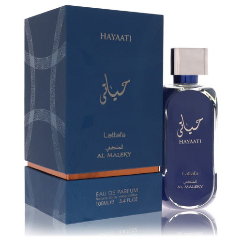 Lattafa Hayaati Al Maleky by LattafaEau De Parfum Spray 3.4 oz 3.4 oz / 100 ml / Alcohol, Amber, Woody, Aldehyde, Oils Men