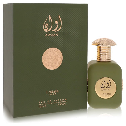 Lattafa Pride Awaan by LattafaEau De Parfum Spray (Unisex) 3.4 oz 3.4 oz / 100 ml / Alcohol, Amber, Woody, Aldehyde, Oils Unisex