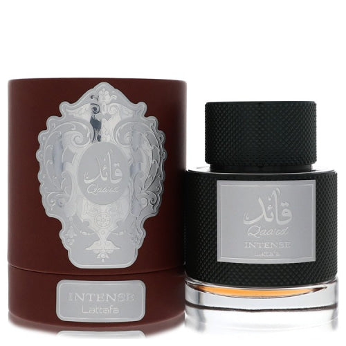Lattafa Qaa’ed Intense by LattafaEau De Parfum Spray 3.4 oz 3.4 oz / 100 ml / Alcohol, Amber, Woody, Aldehyde, Oils Men