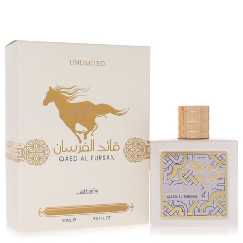 Lattafa Qaed Al Fursan Unlimited by LattafaEau De Parfum Spray (Unisex) 3.04 oz 3.04 oz / 90 ml / Alcohol, Amber, Woody, Aldehyde, Oils